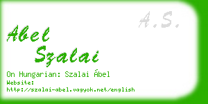 abel szalai business card